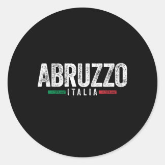 Abruzzo Italia Italy Italian Flag Classic Round Sticker