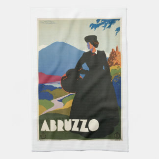 Abruzzo, Italy Vintage Travel Poster Tea Towel