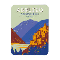 Abruzzo National Park Italy Travel Art Vintage