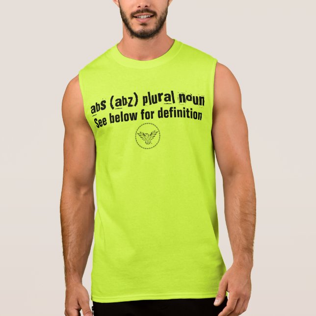 abs (abz) plural noun sleeveless shirt (Front)
