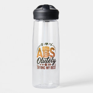 Abs-olutely trying my best water bottle