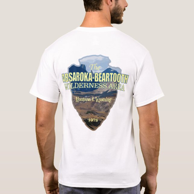 Absaroka-Beartooth Wilderness (arrowhead) T-Shirt (Back)