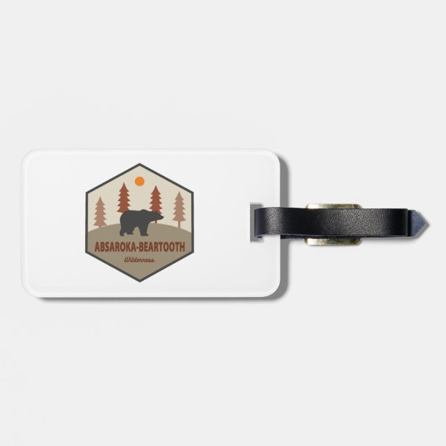 Absaroka - Beartooth Wilderness Bear Luggage Tag (Back Horizontal)