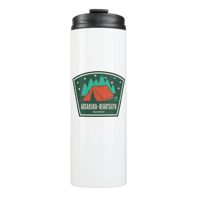 Absaroka - Beartooth Wilderness Montana Camping Thermal Tumbler (Front)