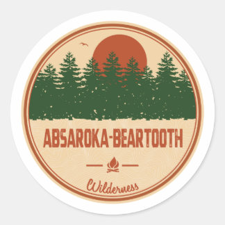 Absaroka - Beartooth Wilderness Montana Wyoming Classic Round Sticker