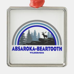 Absaroka - Beartooth Wilderness Rainbow Deer Metal Tree Decoration