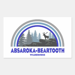 Absaroka - Beartooth Wilderness Rainbow Deer Rectangular Sticker
