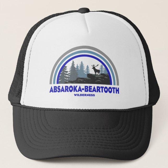 Absaroka - Beartooth Wilderness Rainbow Deer Trucker Hat (Front)
