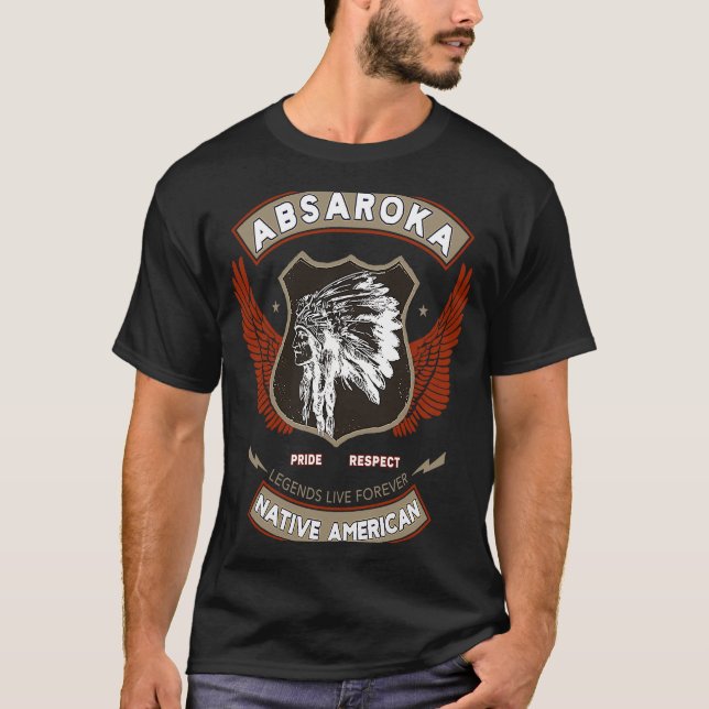Absaroka Crow Tribe Native American Indian Pride R T-Shirt (Front)