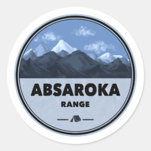 Absaroka Range Montana Wyoming Camping Classic Round Sticker