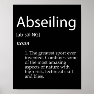 Abseiling Definition Climbing Abseiler Belay Devic Poster
