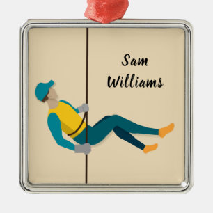 Abseiling Metal Tree Decoration