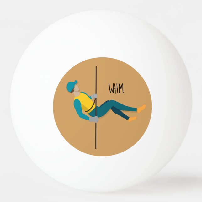 Abseiling Ping Pong Ball (Front)
