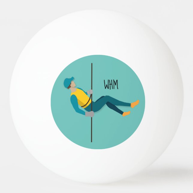 Abseiling Ping Pong Ball (Front)