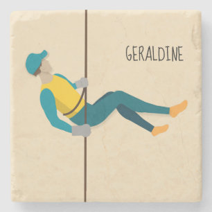 Abseiling Stone Coaster