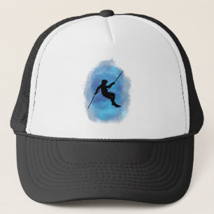 Abseiling Watercolor Rappelling Mountain Climber Trucker Hat