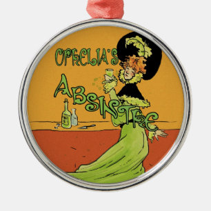 Absinthe 1890s Style Metal Tree Decoration