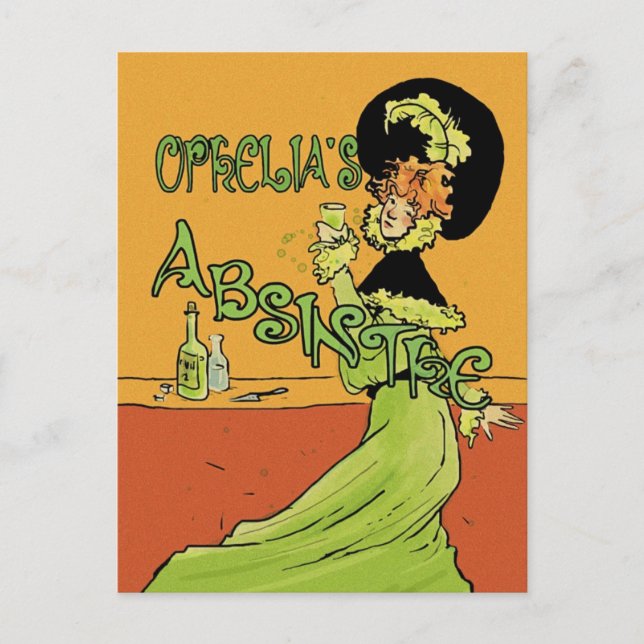 Absinthe 1890s Style Postcard (Front)