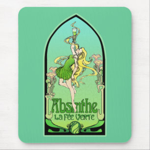 Absinthe Art Nouveau Mouse Pad