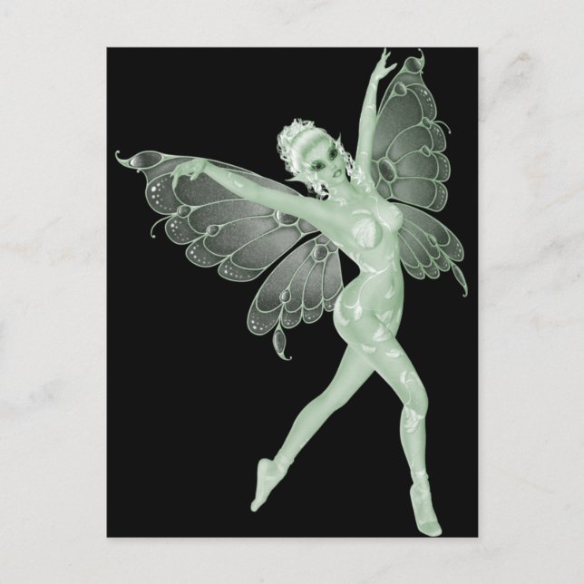 Absinthe Art Signature Green Fairy 3B Postcard (Front)