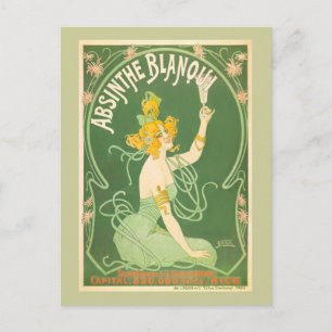 Absinthe Blanqui Nover Fine Art Postcard