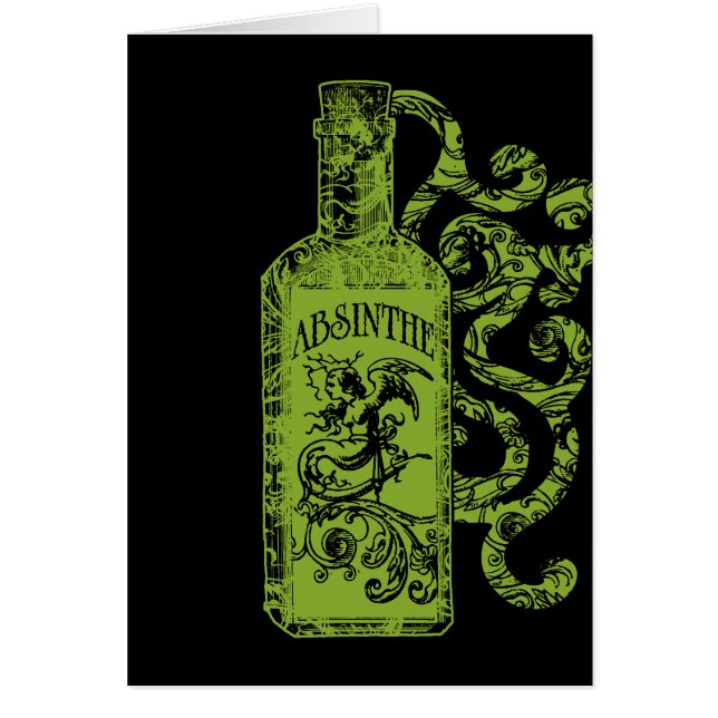 Absinthe Bottle Swirls (Front)