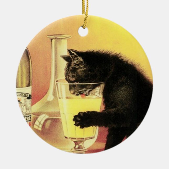 Absinthe Bourgeois Ceramic Tree Decoration (Front)