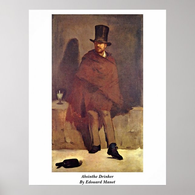 Absinthe Drinker By Edouard Manet Poster (Front)