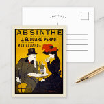 Absinthe Extra-Supérieure | Leonetto Cappiello Postcard<br><div class="desc">Absinthe Extra-Supérieure J. Édouard Pernot (1900-1905) | Leonetto Cappiello’s vintage advertising poster for Absinthe Extra-Supérieure J. Édouard Pernot (1900–1905) features a sophisticated scene of a man and woman seated at a table, dressed in elegant attire, enjoying glasses of absinthe. The couple’s refined demeanour and stylish clothing exude luxury and charm,...</div>