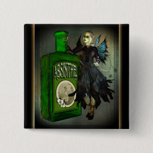 Absinthe Faerie Square Buttons