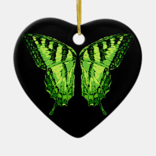 Absinthe Fairy Green Wings Ceramic Tree Decoration