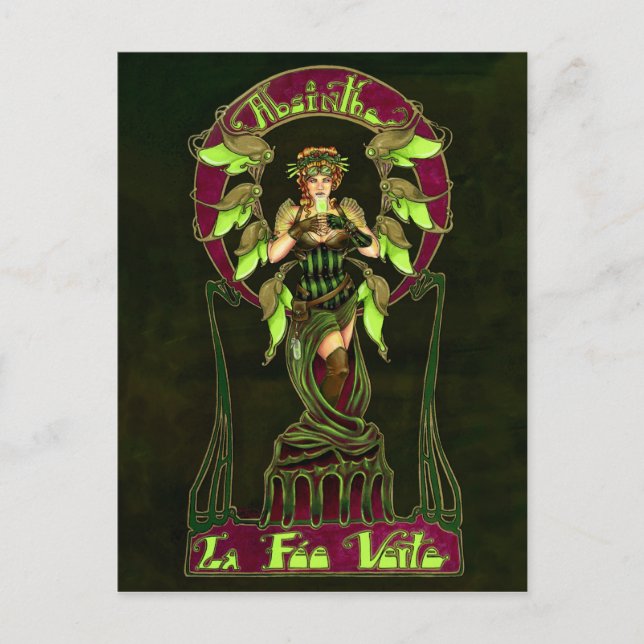 Absinthe Fairy Postcard (Front)