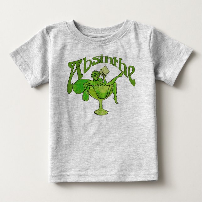 Absinthe Girl In Glass Baby T-Shirt (Front)