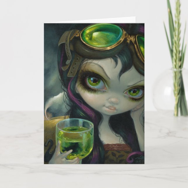 "Absinthe Goggles" Greeting Card (Front)