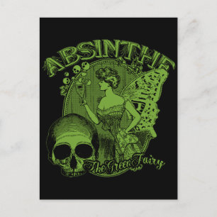 Absinthe Green Fairy Lady Postcard