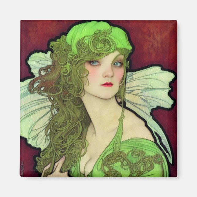 Absinthe Green Fairy Magnet (Front)