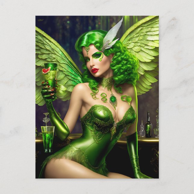 Absinthe Green Fairy  Postcard (Front)