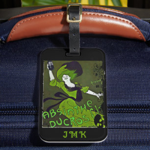 Absinthe in Green Personalised Luggage Tag