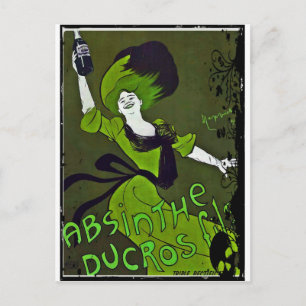 Absinthe in Green Postcard