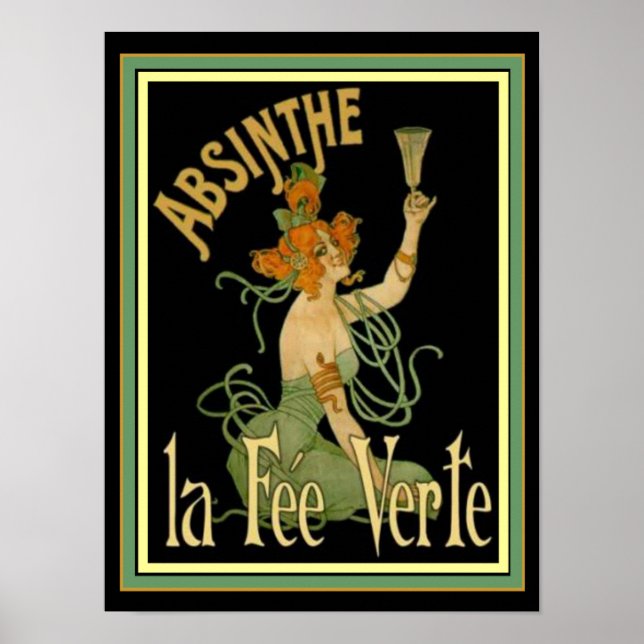 Absinthe La Fee Verte  12 x 16 Print (Front)