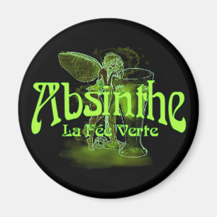 Absinthe La Fee Verte Fairy With Glass Magnet