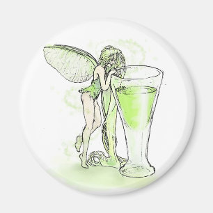 Absinthe La Fee Verte Fairy With Glass (no text) Magnet