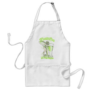 Absinthe La Fee Verte Fairy With Glass Standard Apron