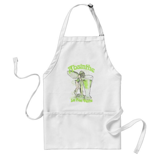 Absinthe La Fee Verte Fairy With Glass Standard Apron (Front)