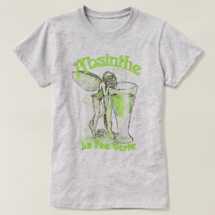 Absinthe La Fee Verte Fairy With Glass T-Shirt