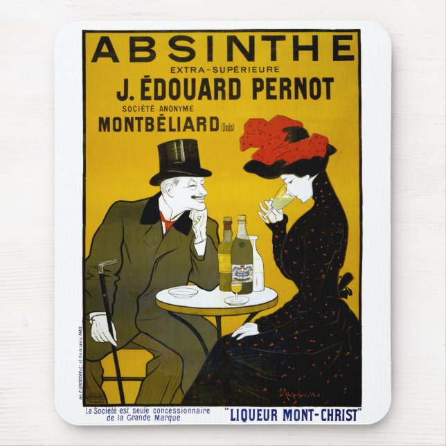 ABSINTHE Makes The Heart Grow Fonder Mouse Pad (Front)