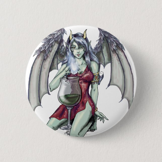 Absinthe Now Fairy Round Button (Front)