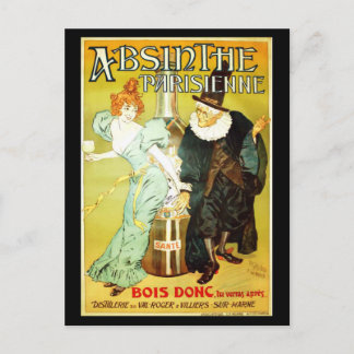 Absinthe parisienne postcard