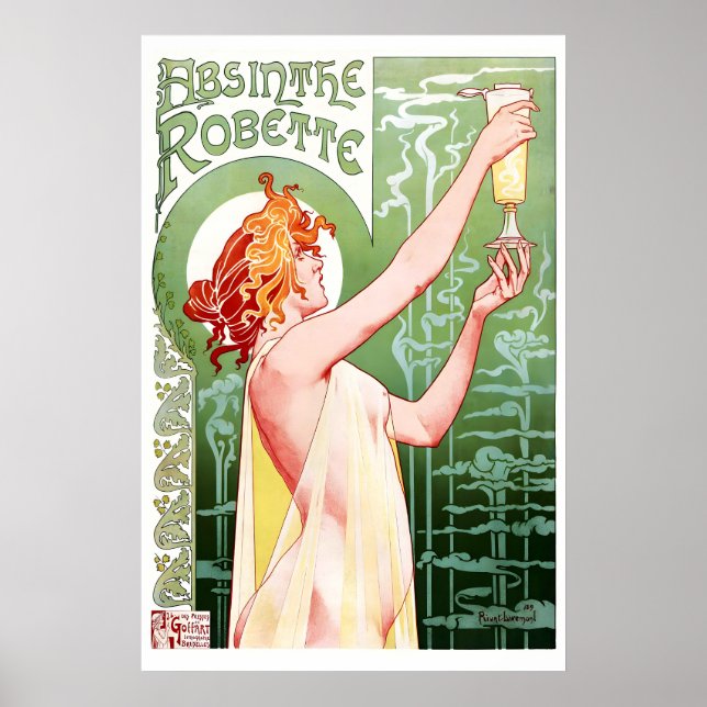 Absinthe Robette Art Nouveau Poster Vintage Drinks (Front)