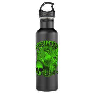 Absinthe Skull Green Fairy Retro design 710 Ml Water Bottle